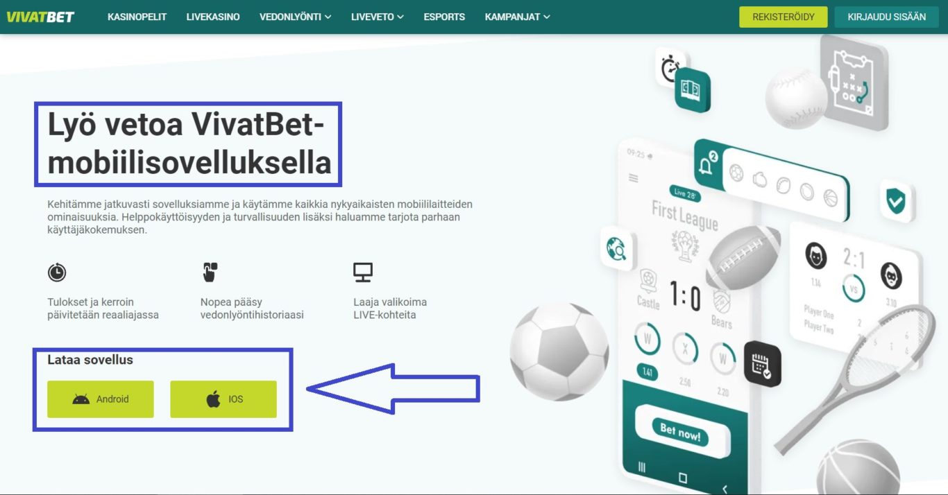 Miten Vivatbet app  ladataan Android?